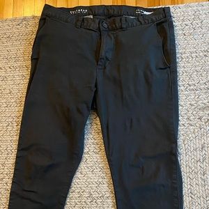 Skinny Cropped Chinos - Black